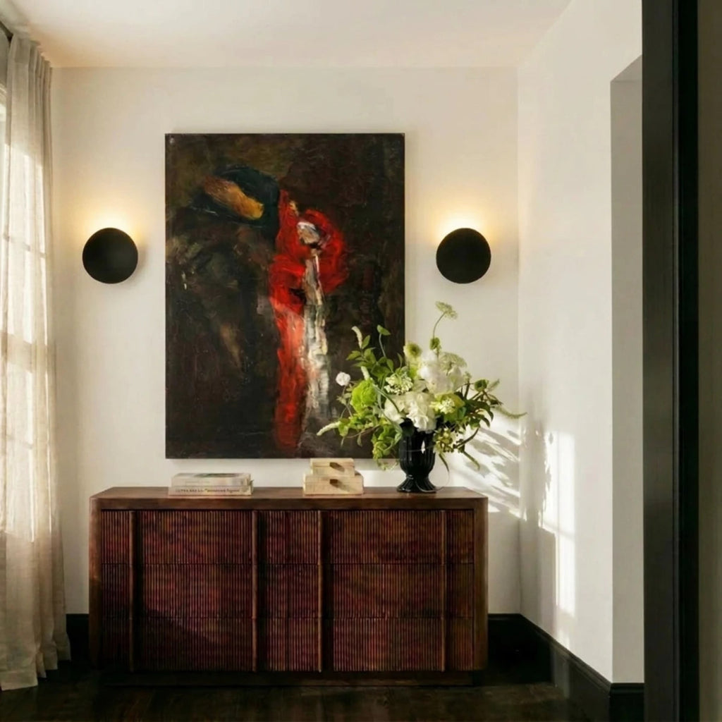 Modern Aluminium Round Wall Light for Living Room — Ashbury Home & Living