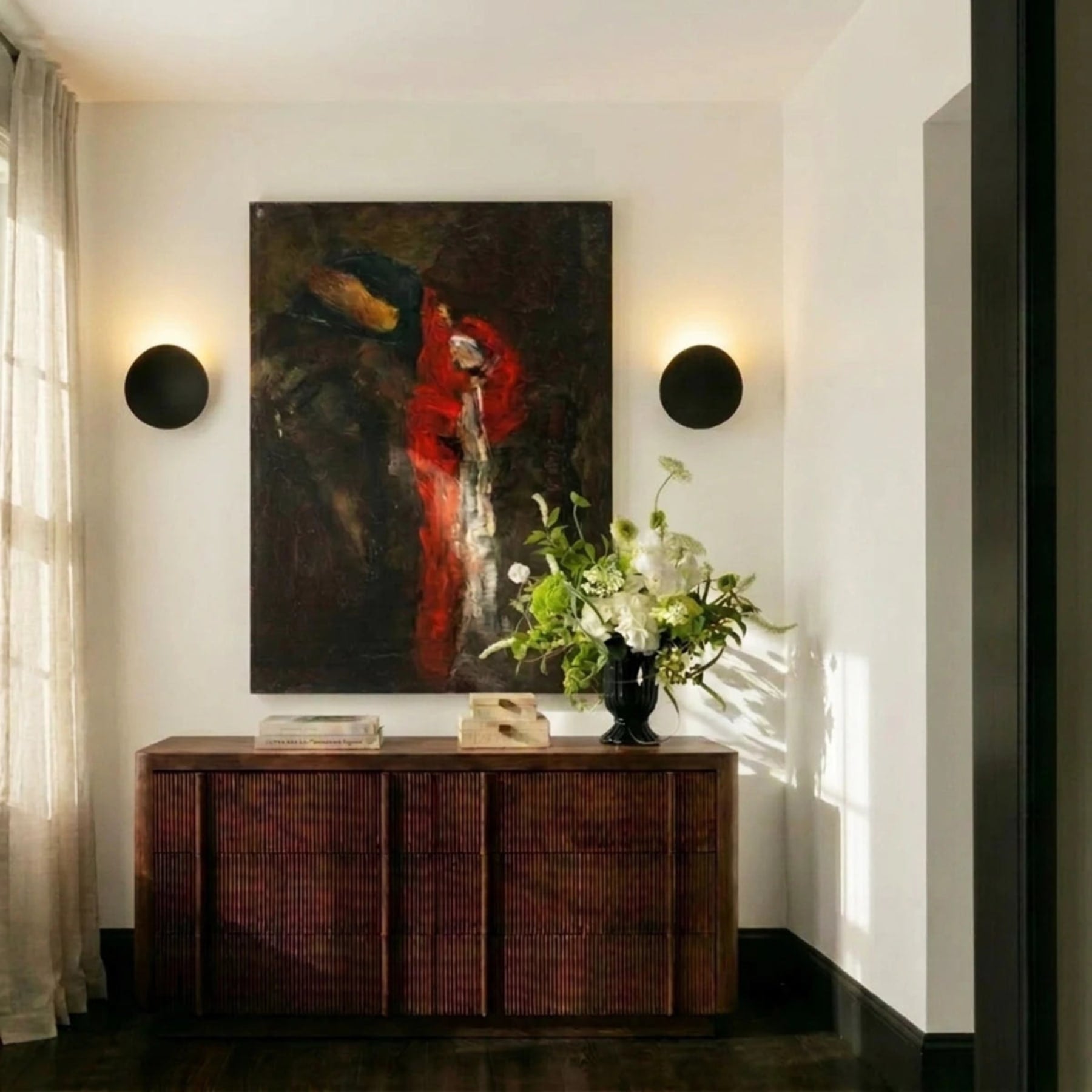 Modern Aluminium Round Wall Light for Living Room — Ashbury Home & Living