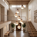 Contemporary Travertine Stone Pendant Light With Dimmable Glow — Ashbury Home & Living