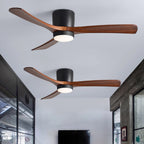 Wood Blade Ceiling Fan Ceiling Light With Remote Control