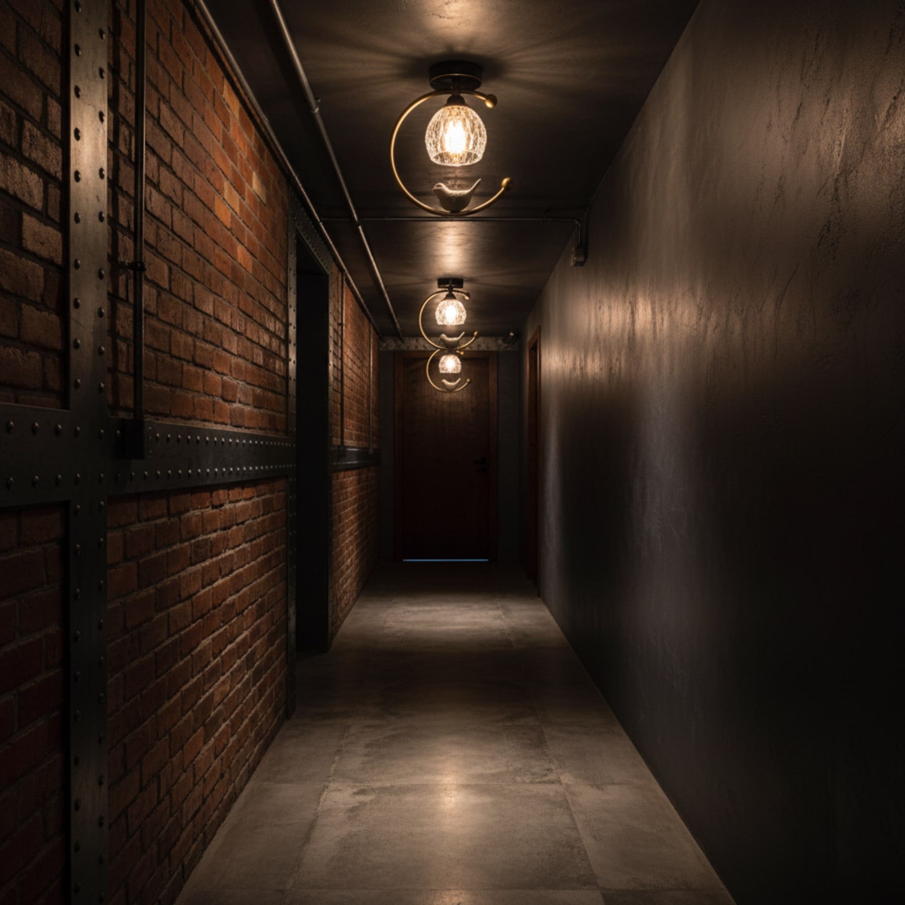 Contemporary Solid Brass Flush Mount Ceiling Light — Ashbury Home & Living