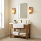 Modern Wood and Glass Wall Light for Living Room — Ashbury Home & Living