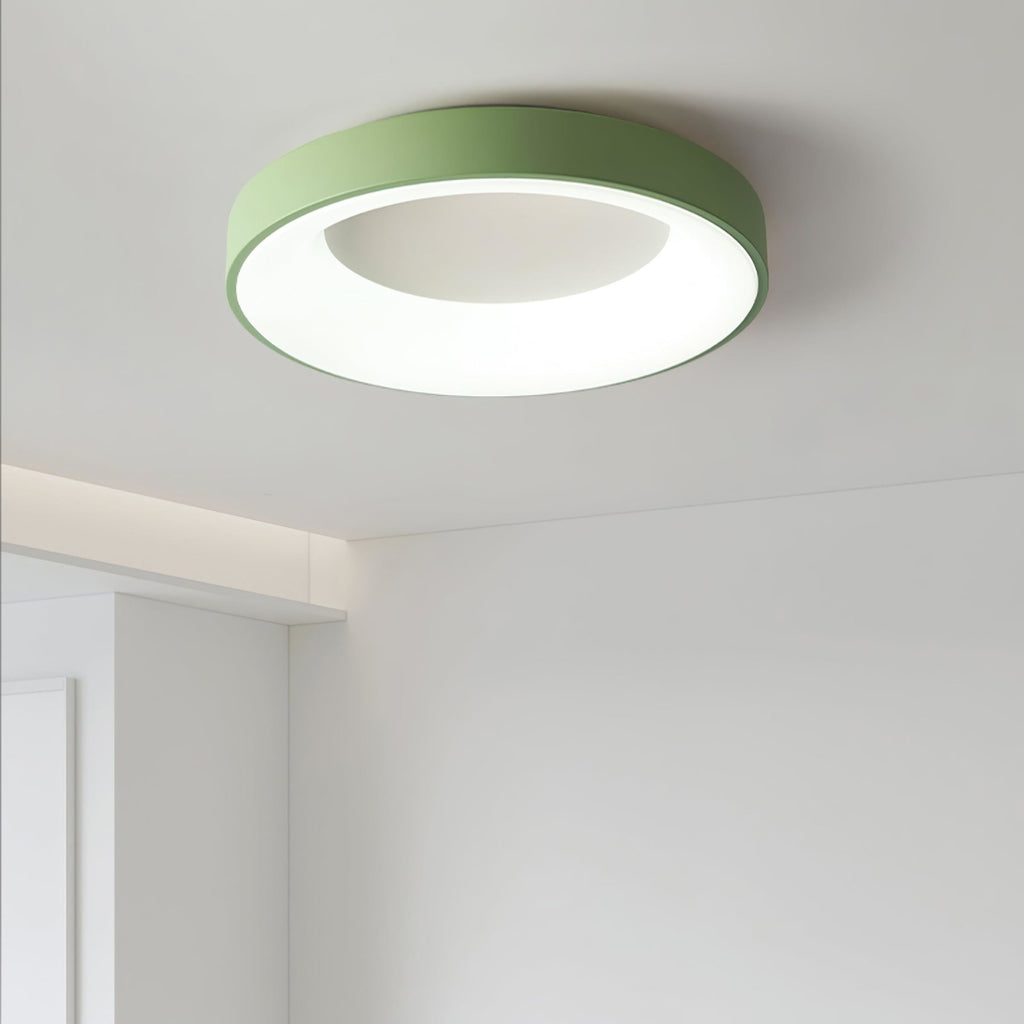 Modern Wrought Iron Flush Mount Ceiling Light With Tri-Colour LED Glow — Ashbury Home & Living