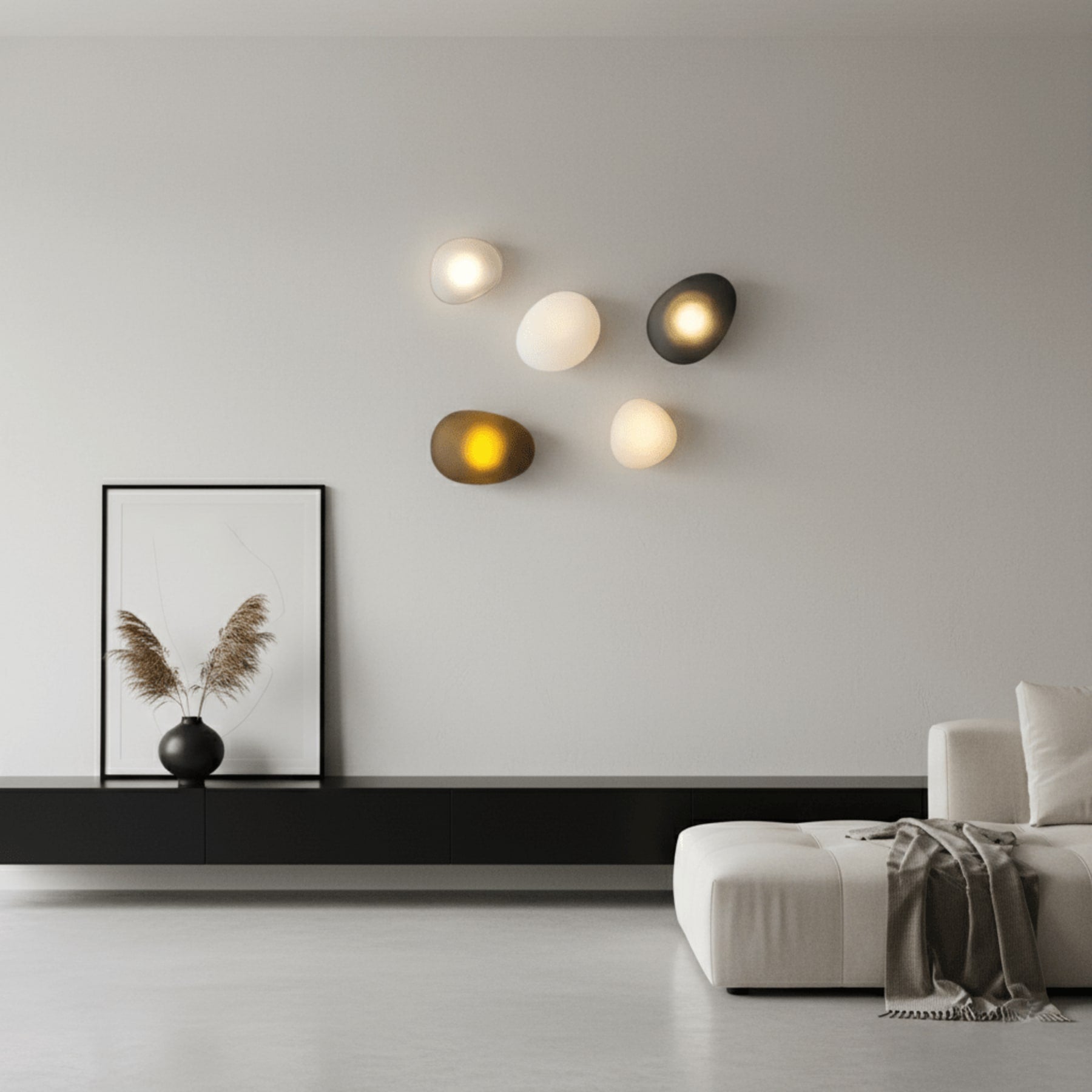 Modern Glass Wall Light With Warm Glass Shades — Ashbury Home & Living