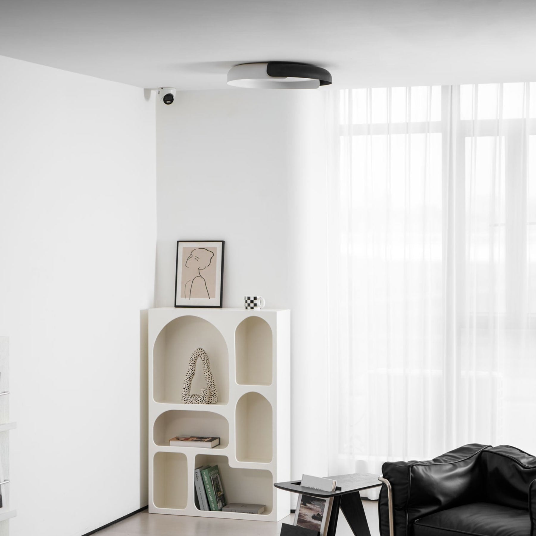 Modern Wood Flush Mount Ceiling Light for Living Room — Ashbury Home & Living