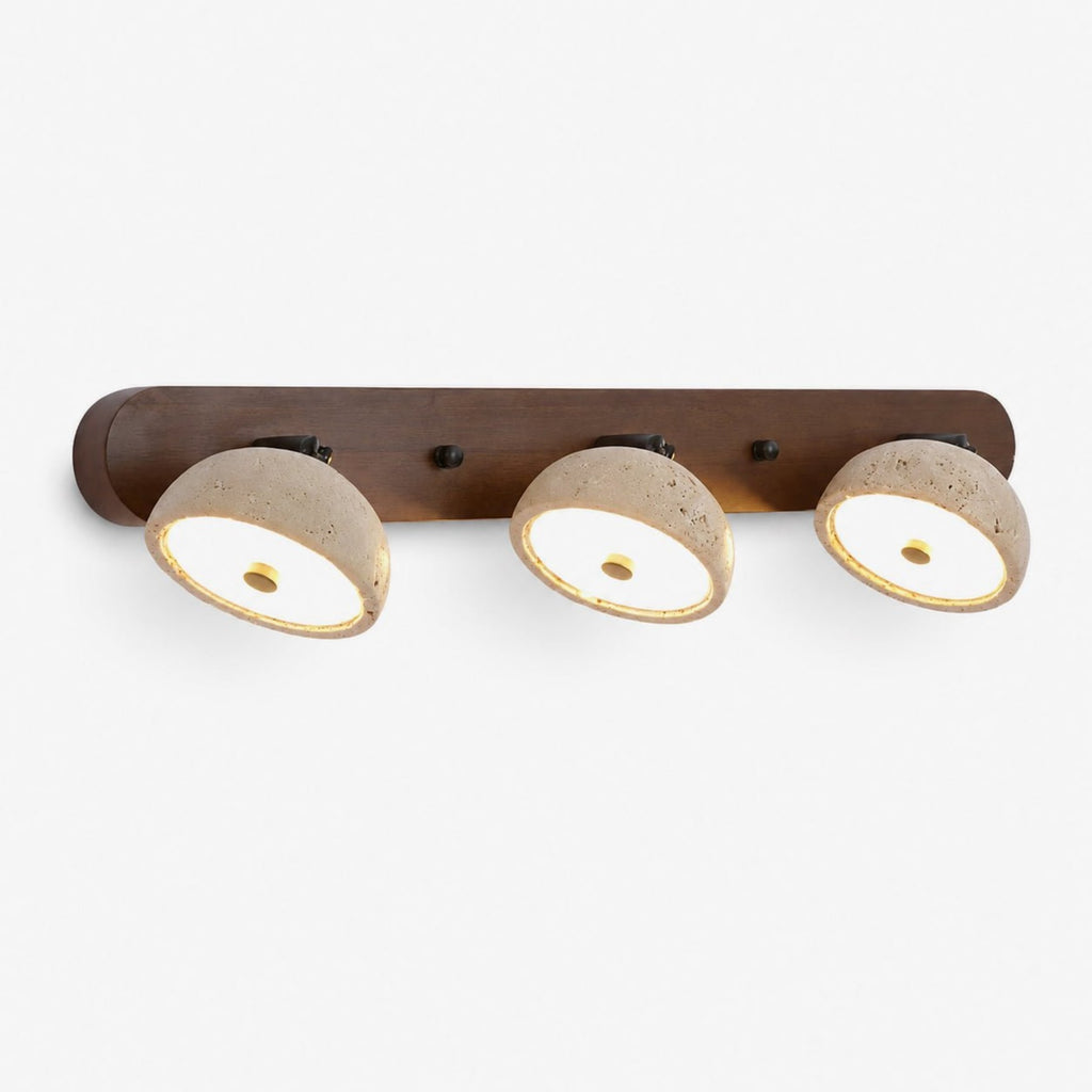 Modern Travertine Wall Light With Warm LED Glow for Living Room — Ashbury Home & Living