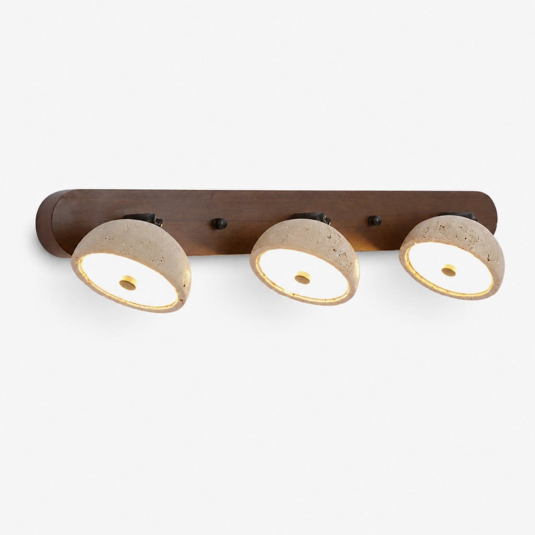 Modern Travertine Wall Light With Warm LED Glow for Living Room — Ashbury Home & Living