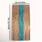 Resin River Chopping Board Acacia Wood Serving Board with Epoxy Resin Inlay Wooden Cheese and Charcuterie Board for Kitchen and Dining