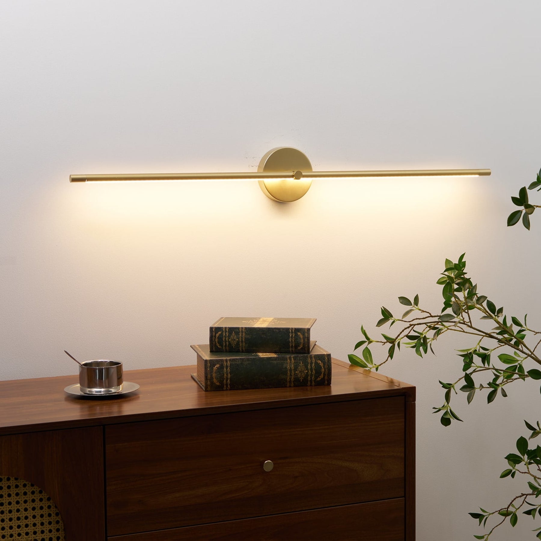 Minimalist Metal Linear Wall Light With Warm LED Glow — Ashbury Home & Living