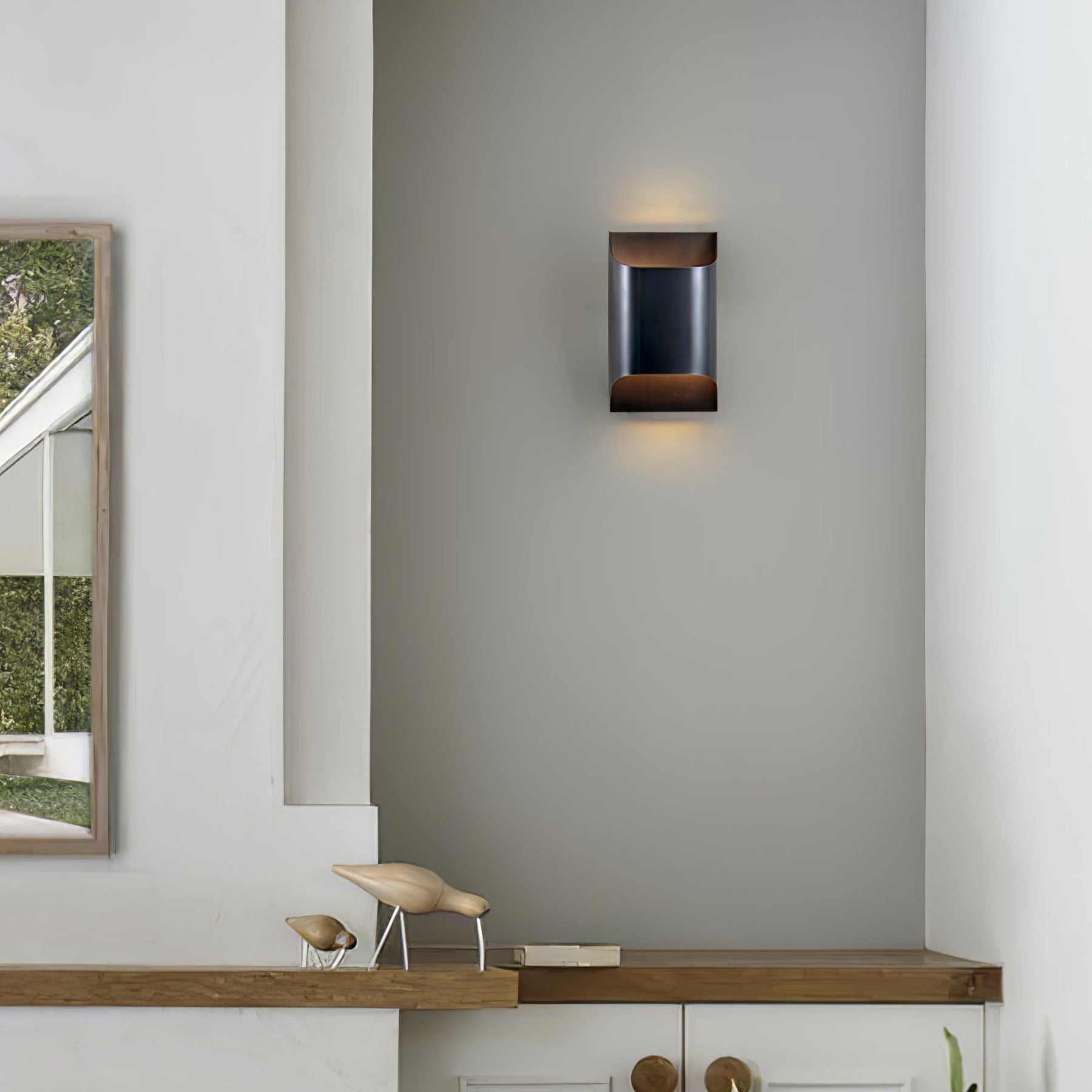 Modern Brass Wall Light With Warm LED Glow for Living Room — Ashbury Home & Living