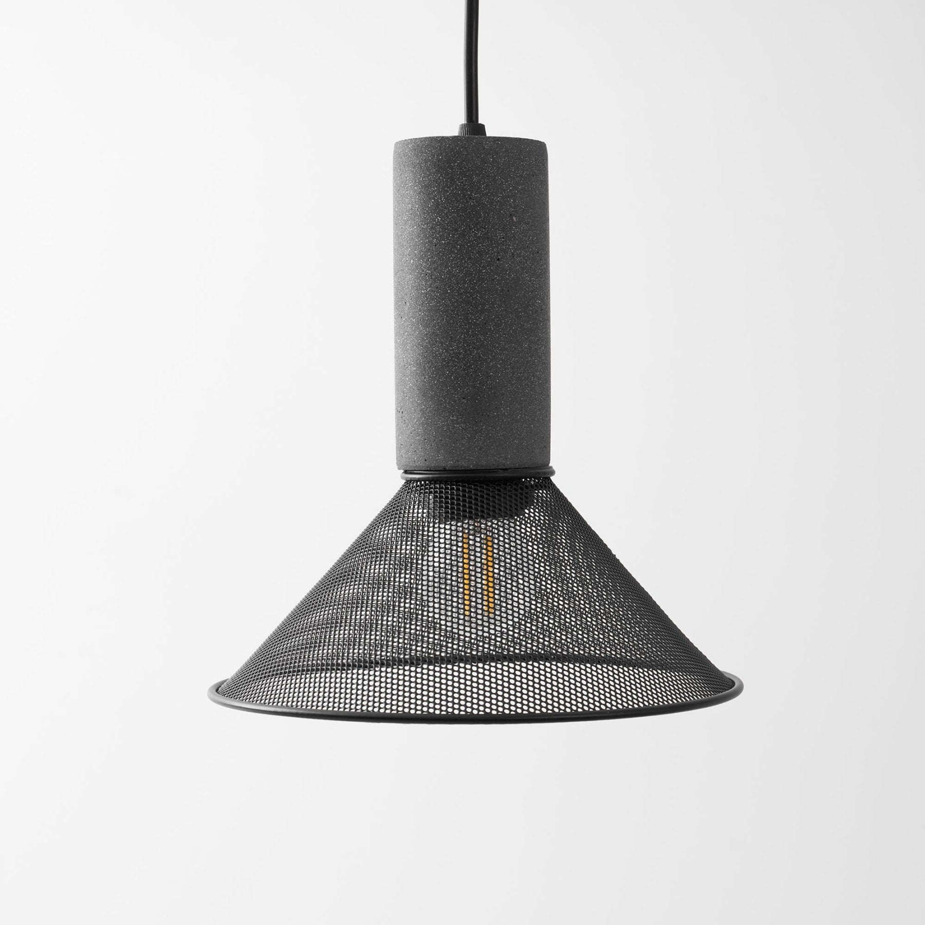 Industrial Concrete Pendant Light With Warm LED Glow — Ashbury Home & Living