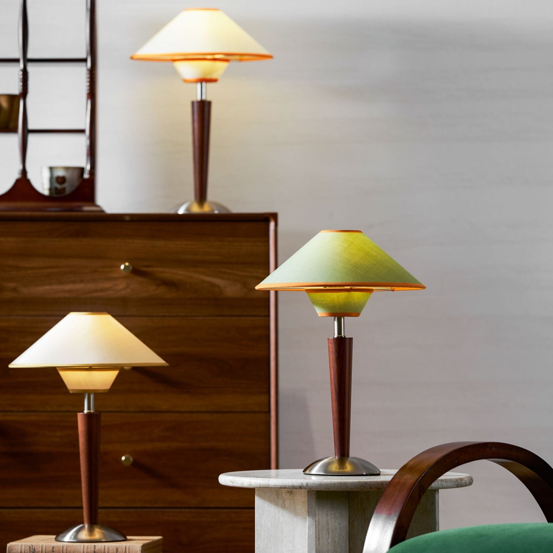 Modern Wood Table Lamp With Fabric Shade for Living Room — Ashbury Home & Living