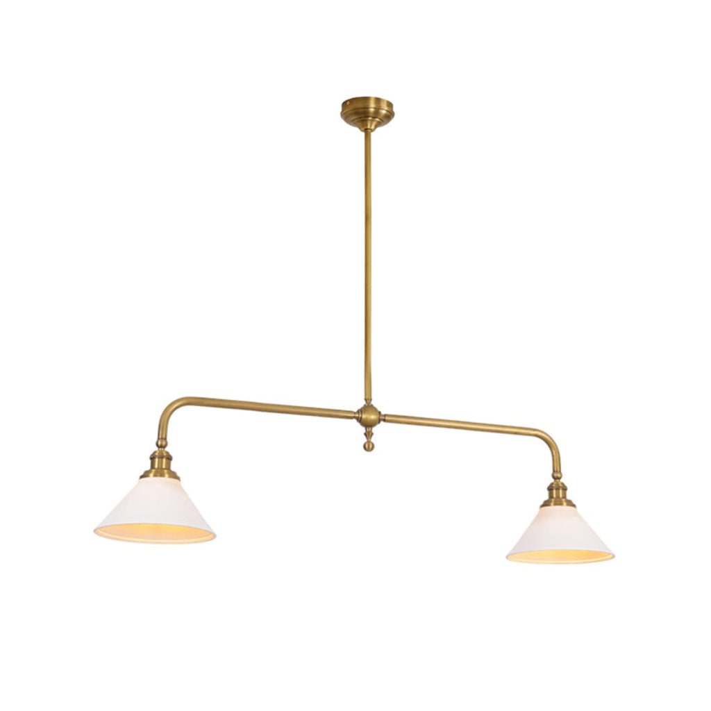 Modern Brass Pendant Light With Ceramic Shades for Dining Room — Ashbury Home & Living