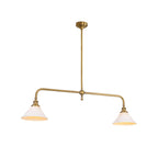 Modern Brass Pendant Light With Ceramic Shades for Dining Room — Ashbury Home & Living