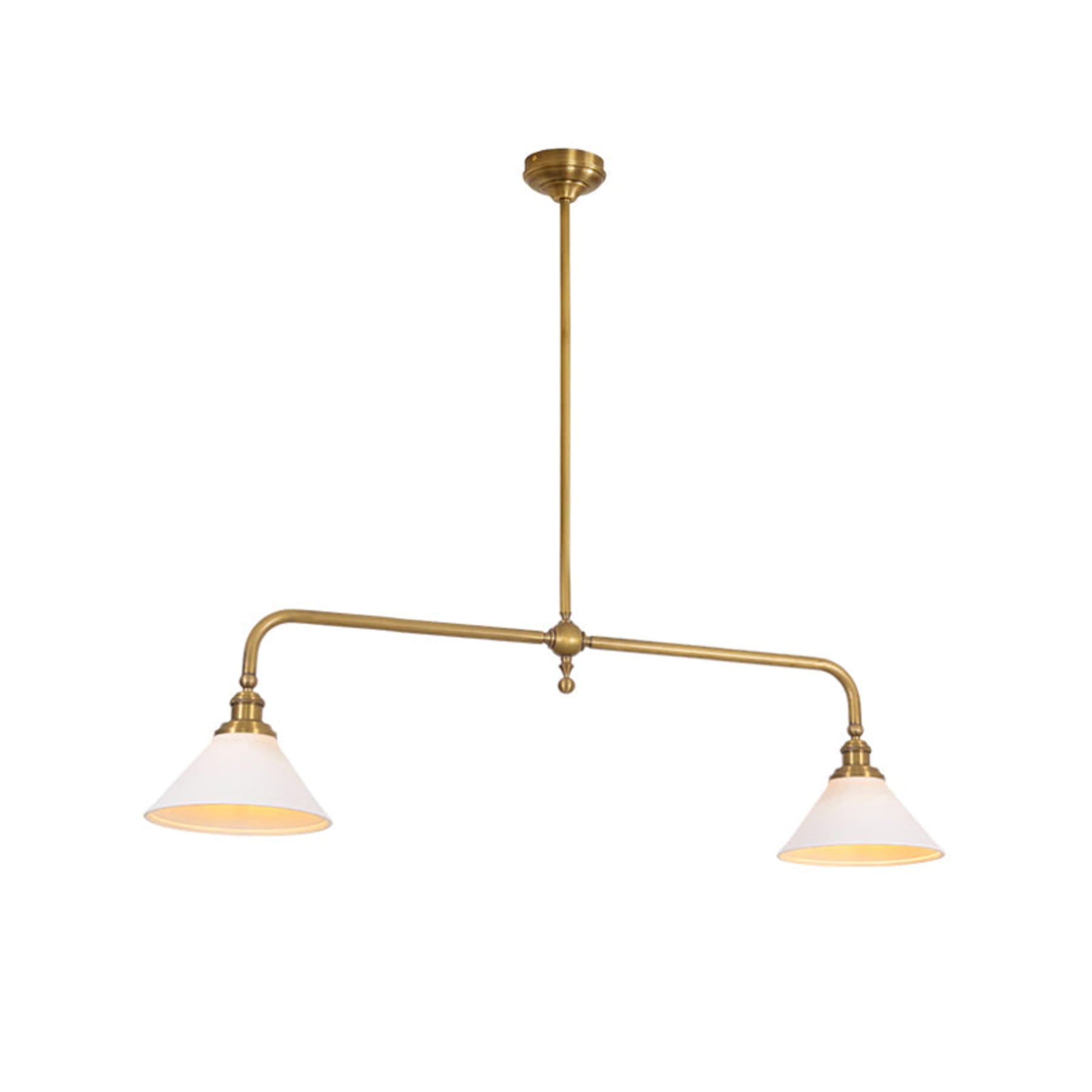 Modern Brass Pendant Light With Ceramic Shades for Dining Room — Ashbury Home & Living