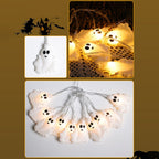 Halloween Ghost Light String LED Party Decoration Lights with Ghost Shades Fairy Lights for Indoor and Outdoor Seasonal Decor