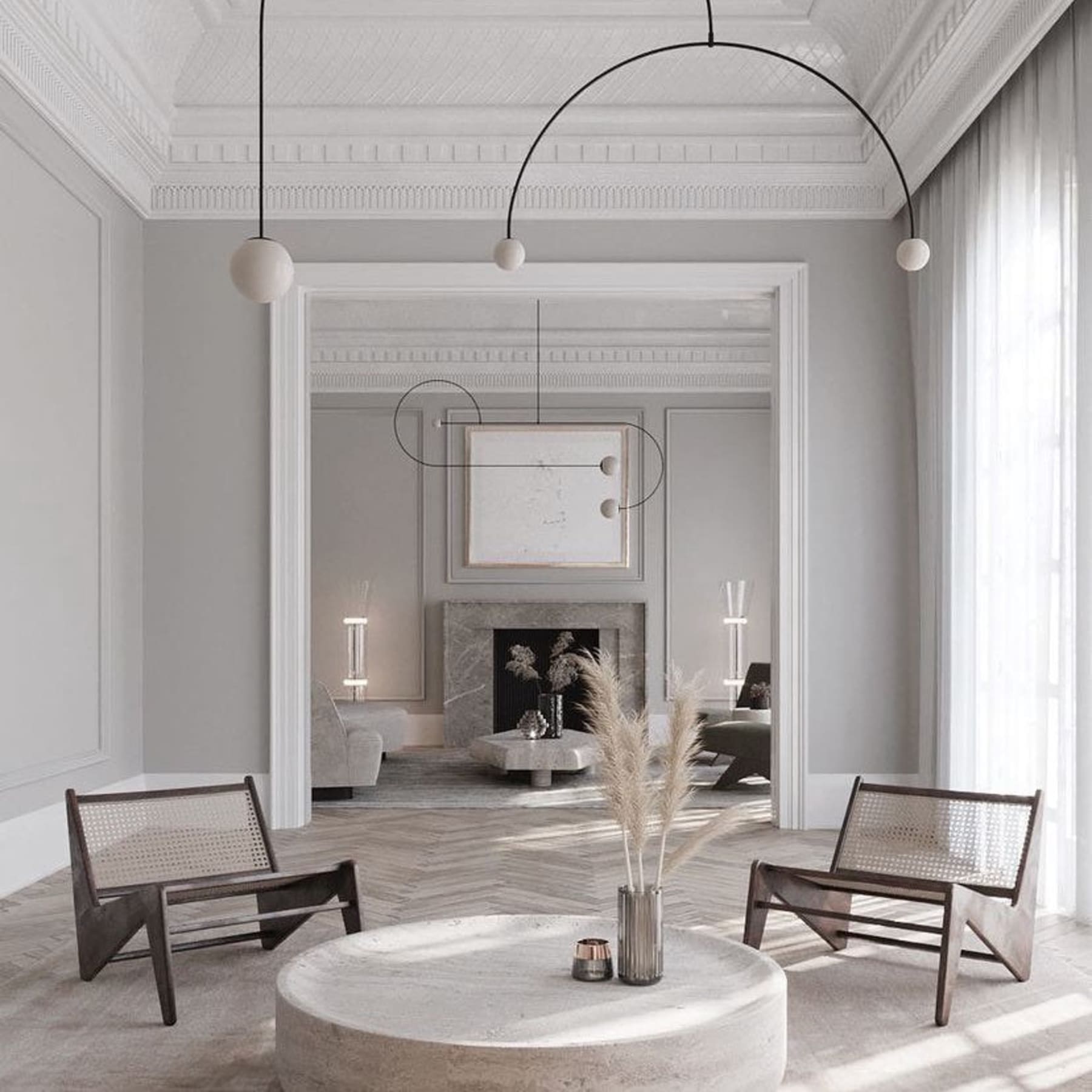 Modern Glass Pendant Light With Integrated LED for Dining Room — Ashbury Home & Living