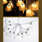 Halloween Ghost Light String LED Party Decoration Lights with Ghost Shades Fairy Lights for Indoor and Outdoor Seasonal Decor