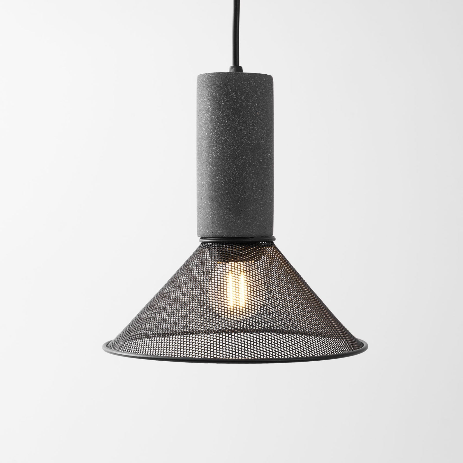 Industrial Concrete Pendant Light With Warm LED Glow — Ashbury Home & Living