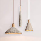 Cream Wabi-Sabi Cement Pendant Light With E27 LED Light