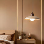 Japanese Wabi Sabi Walnut Pendant Lights With Dome Shade