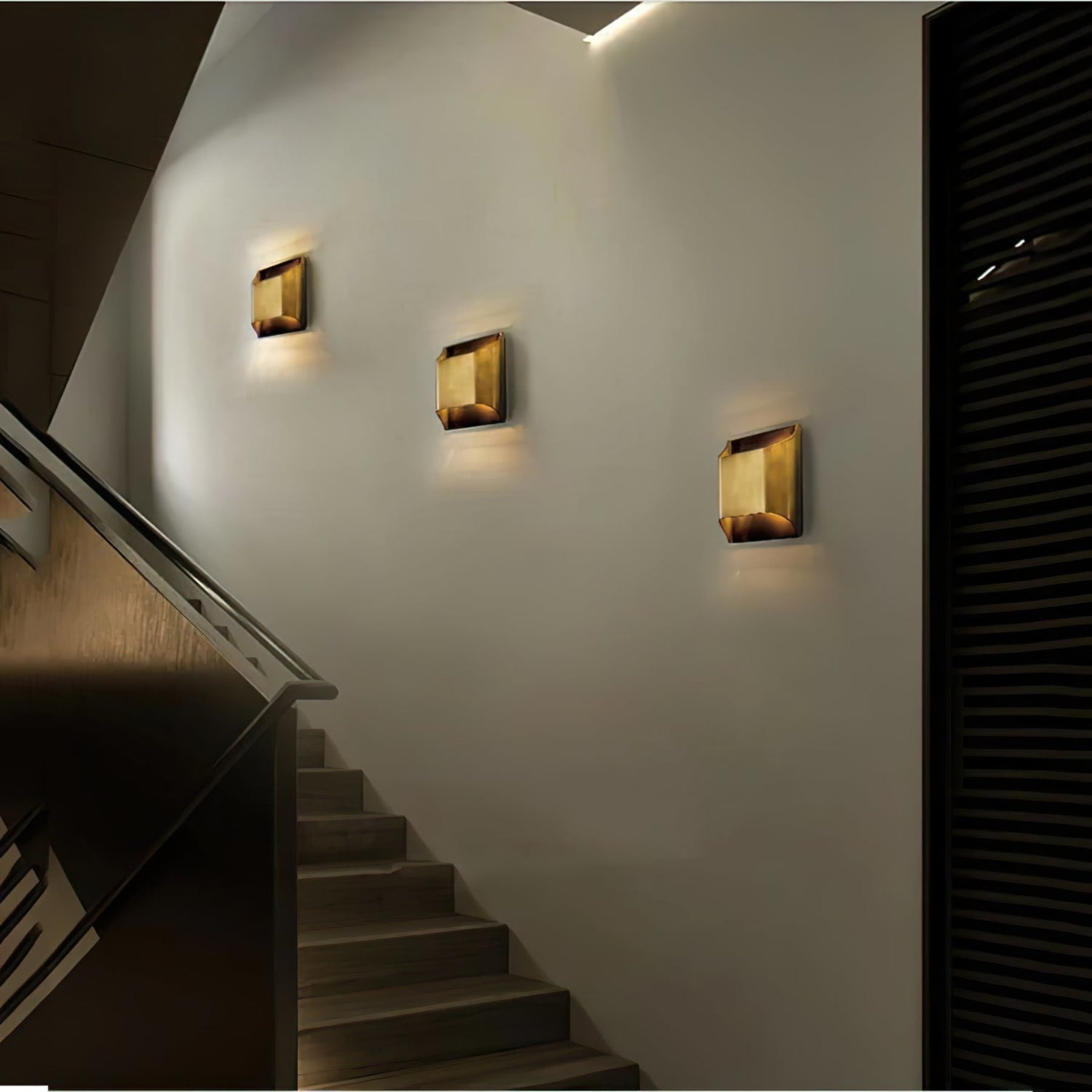 Modern Brass Wall Light With Warm LED Glow for Living Room — Ashbury Home & Living