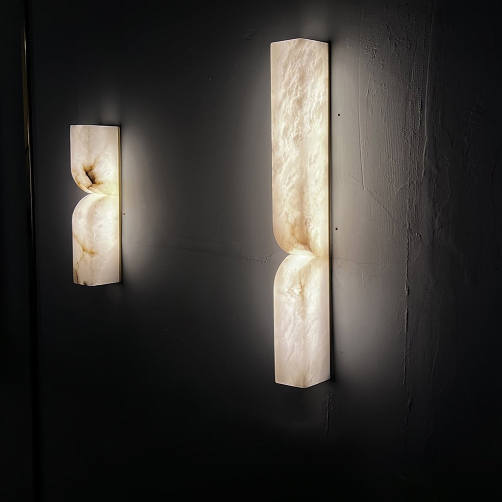 Modern Marble Wall Light With Warm LED Glow for Living Room — Ashbury Home & Living