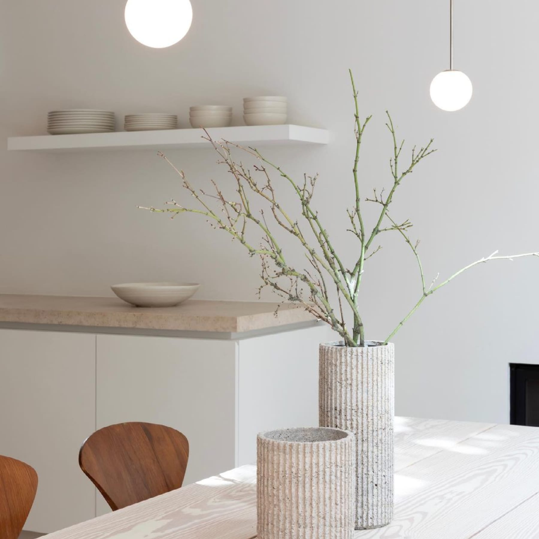 Modern Glass Pendant Light With Integrated LED for Dining Room — Ashbury Home & Living