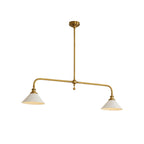 Modern Brass Pendant Light With Ceramic Shades for Dining Room — Ashbury Home & Living
