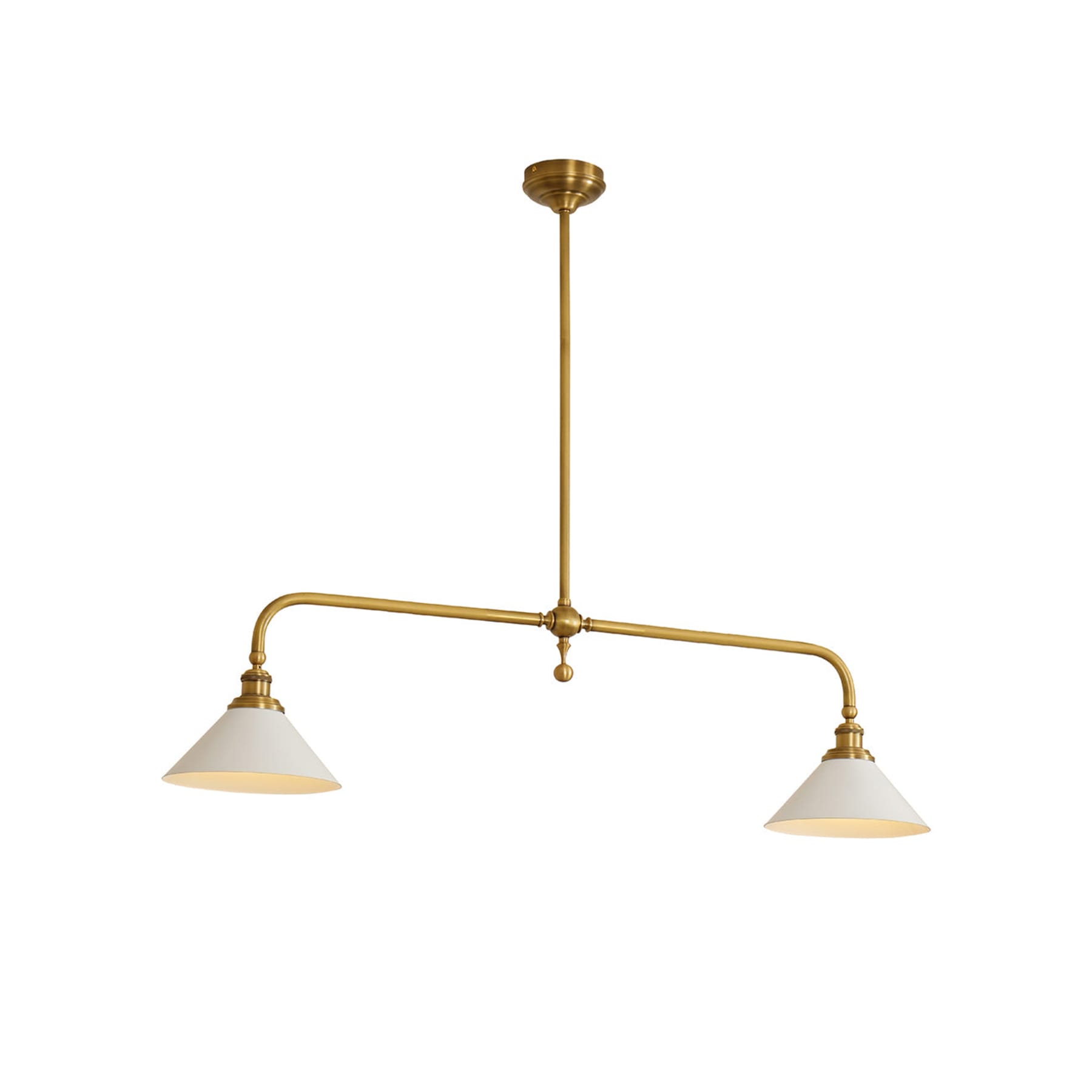 Modern Brass Pendant Light With Ceramic Shades for Dining Room — Ashbury Home & Living