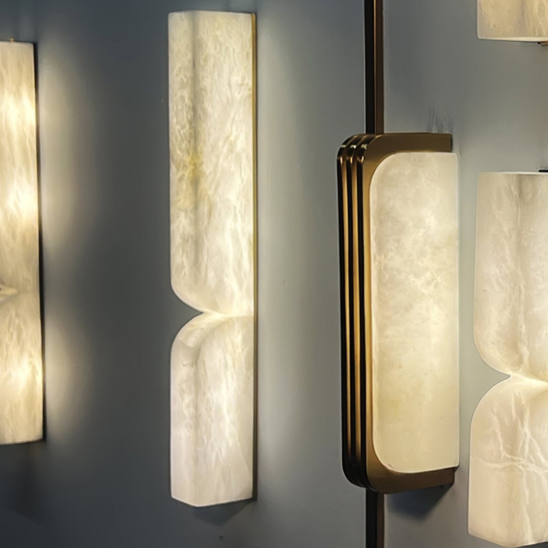 Modern Marble Wall Light With Warm LED Glow for Living Room — Ashbury Home & Living