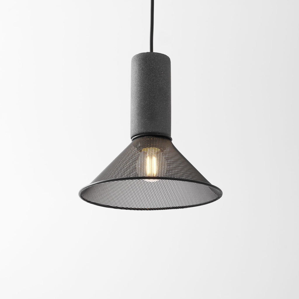 Industrial Concrete Pendant Light With Warm LED Glow — Ashbury Home & Living