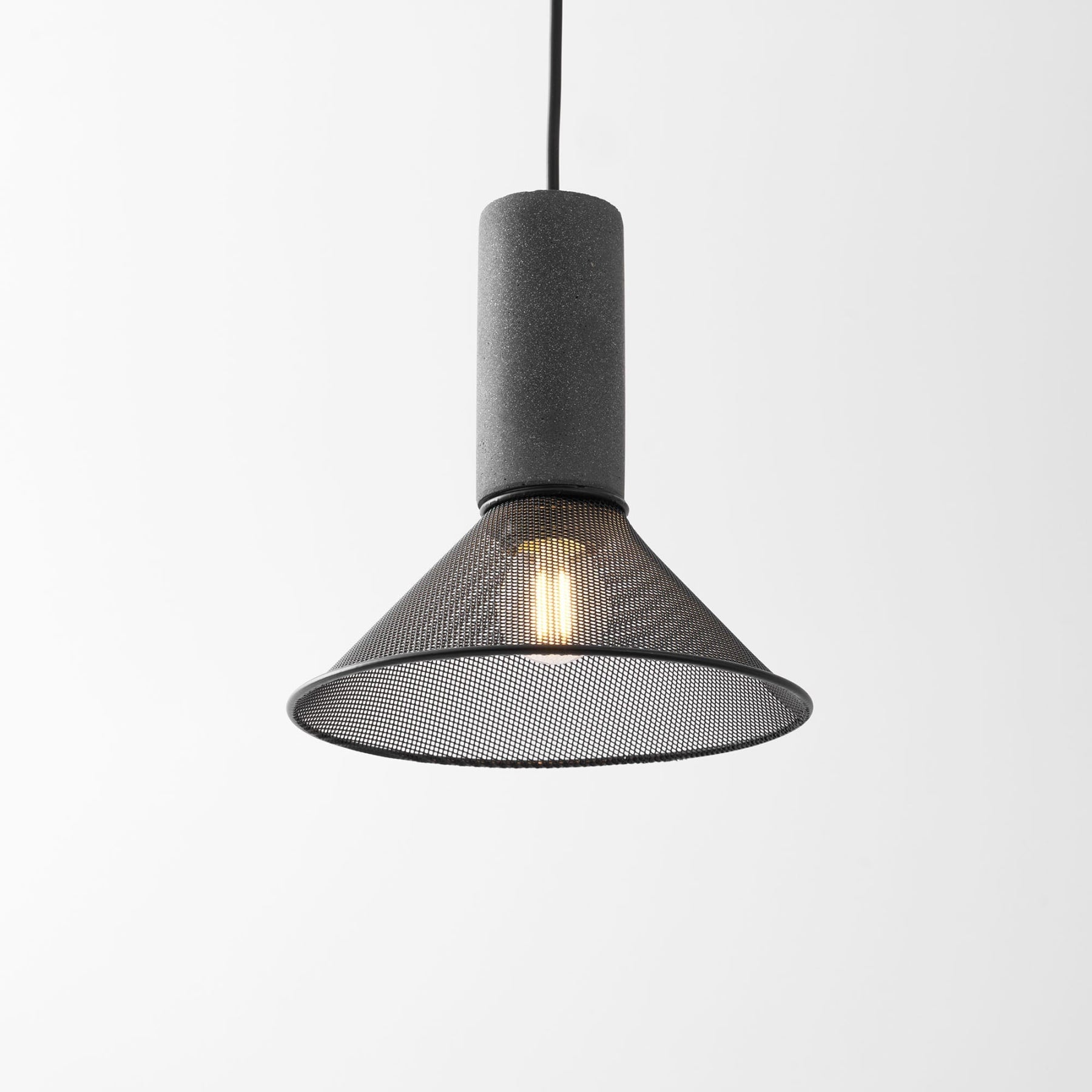 Industrial Concrete Pendant Light With Warm LED Glow — Ashbury Home & Living