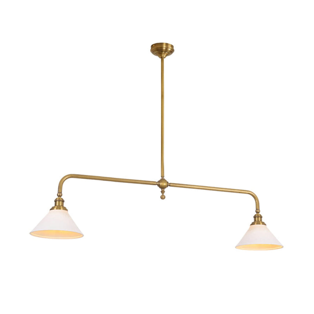 Modern Brass Pendant Light With Ceramic Shades for Dining Room — Ashbury Home & Living