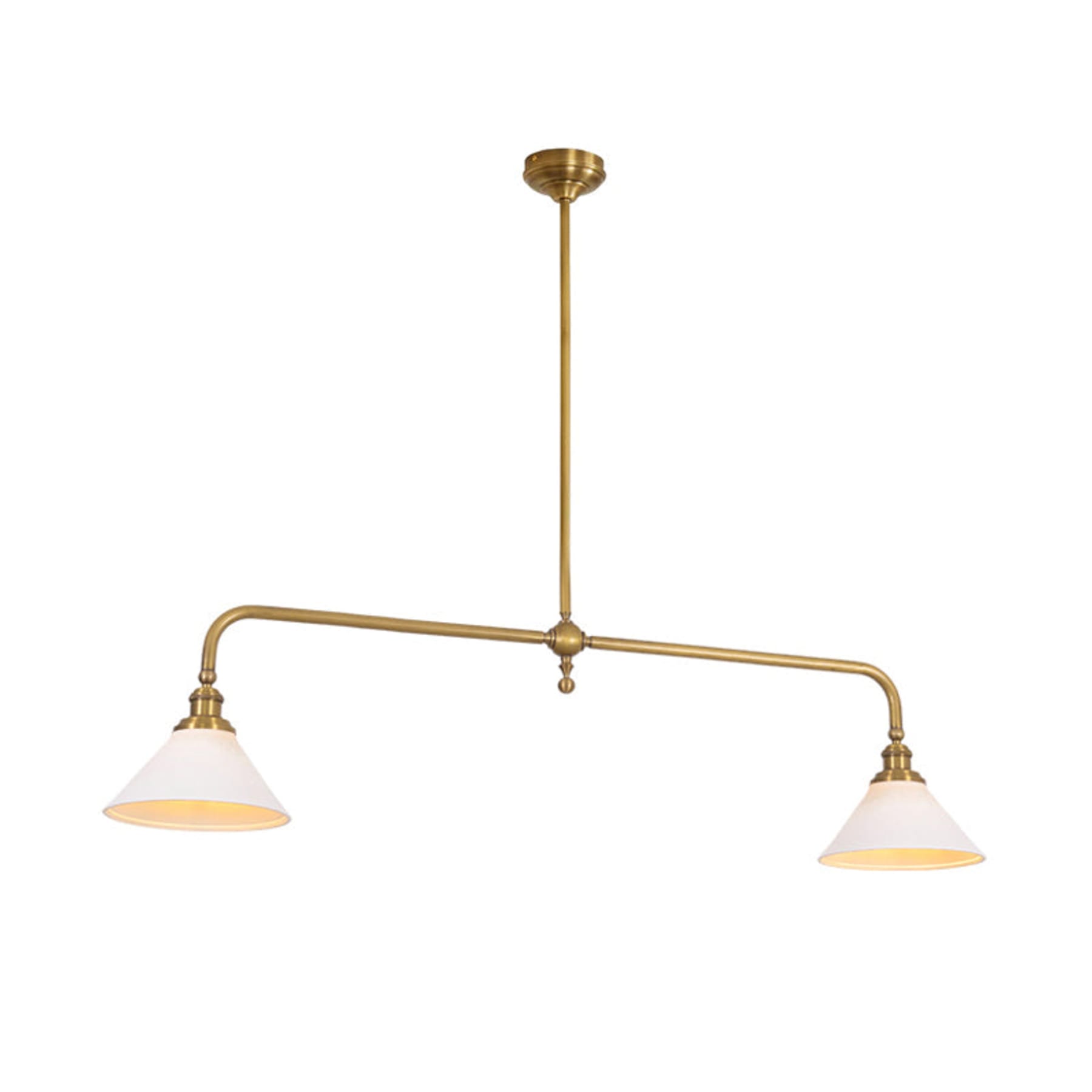Modern Brass Pendant Light With Ceramic Shades for Dining Room — Ashbury Home & Living