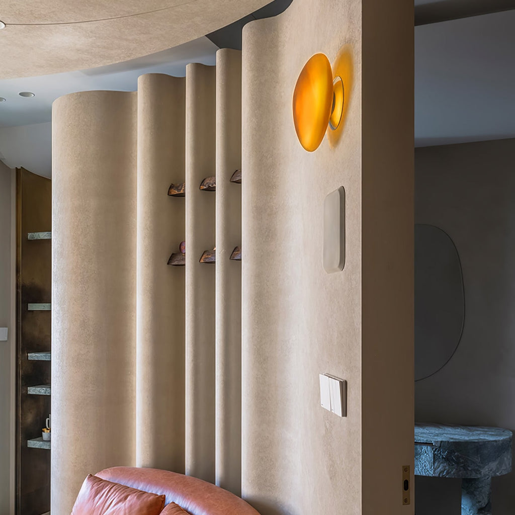 Modern Glass Wall Light With Warm Glass Shades — Ashbury Home & Living