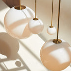 Modern Glass Pendant Light With Integrated LED for Dining Room — Ashbury Home & Living
