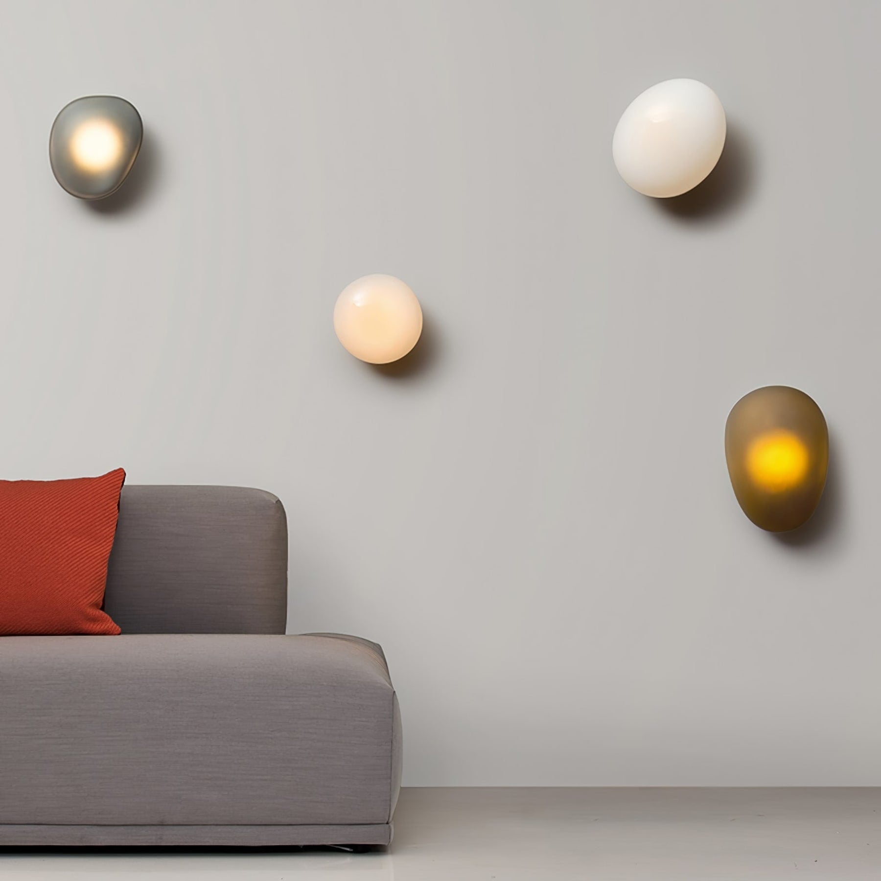Modern Glass Wall Light With Warm Glass Shades — Ashbury Home & Living
