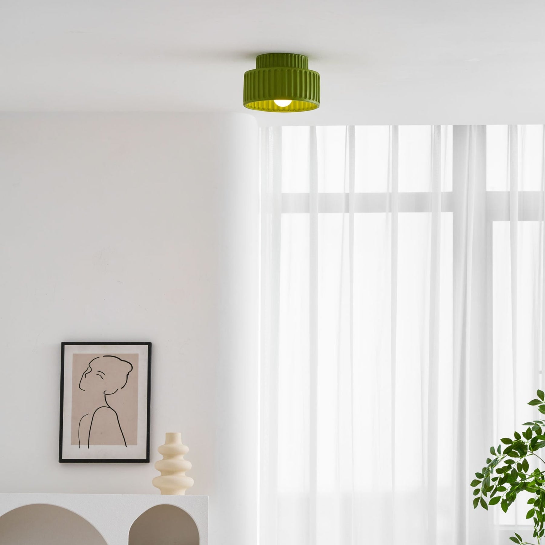 Modern Semi-Flush Ceiling Light for Living Room and Bedroom — Ashbury Home & Living