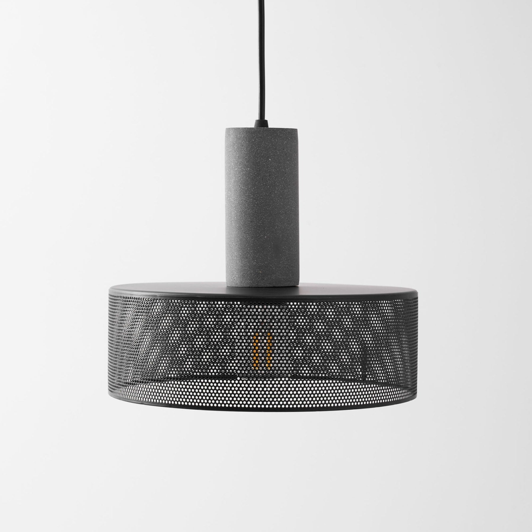 Industrial Concrete Pendant Light With Warm LED Glow — Ashbury Home & Living