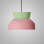 Dual-Layer Zinc Alloy Dome Pendant Light