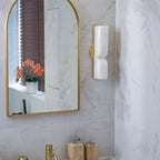 Modern Marble Wall Light With Warm LED Glow for Living Room — Ashbury Home & Living