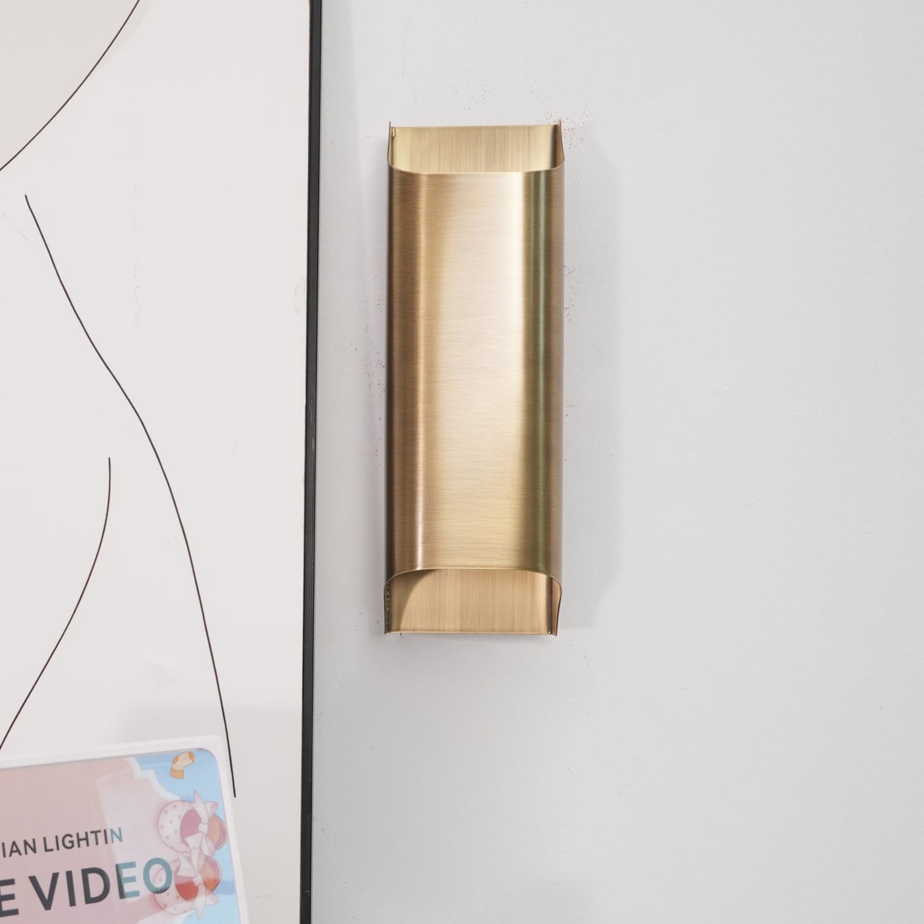 Modern Brass Wall Light With Warm LED Glow for Living Room — Ashbury Home & Living