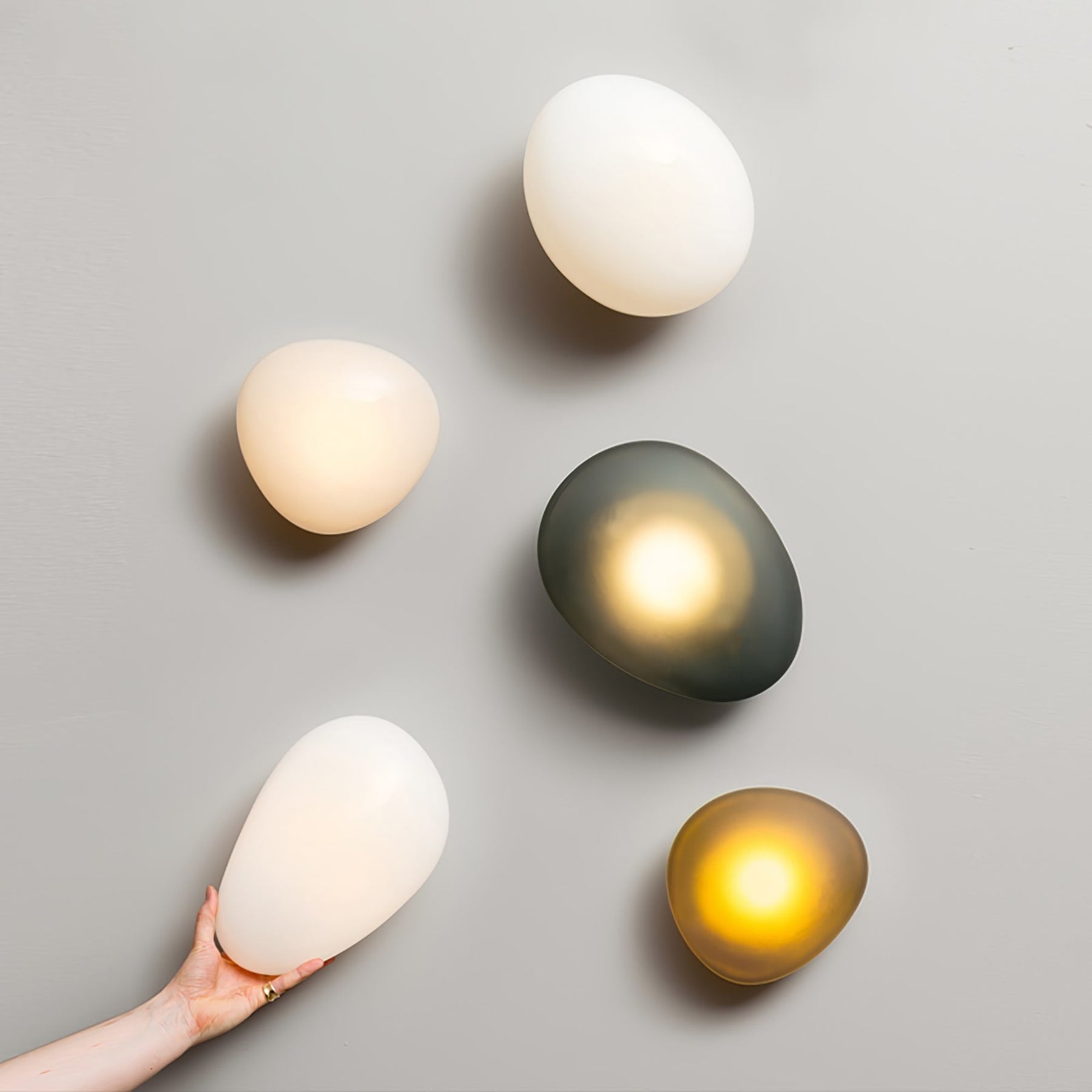 Modern Glass Wall Light With Warm Glass Shades — Ashbury Home & Living