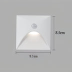 Contemporary Matte Metal Wall Light With Motion Sensor Option for Hallways in White — Ashbury Home & Living