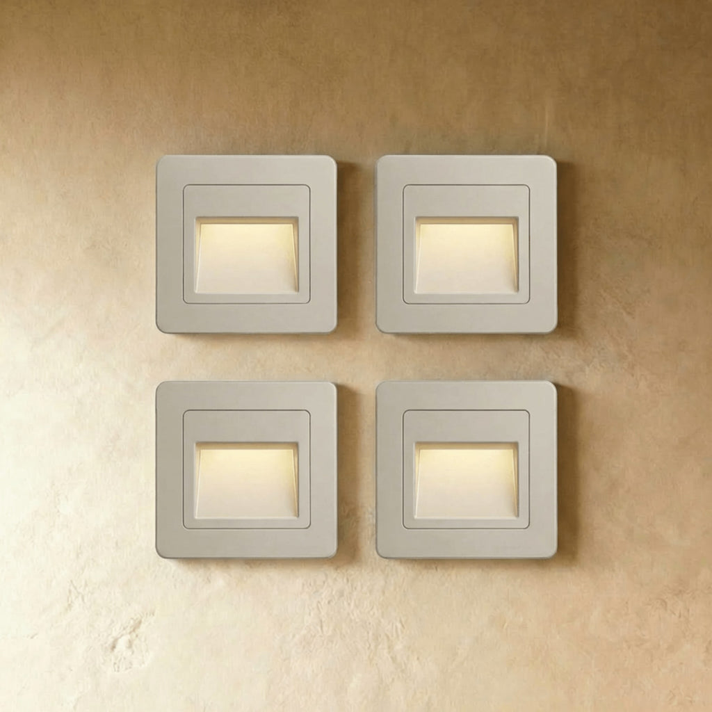 Minimalist Matte Plastic Wall Light for Hallway and Bedroom in Silver — Ashbury Home & Living