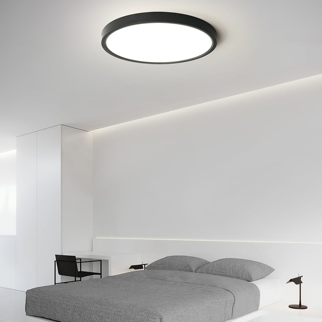 Minimalist Iron Flush Mount Ceiling Light With Slim Low-Profile Design — Ashbury Home & Living