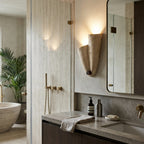 Modern Travertine Wall Light With Warm LED Glow — Ashbury Home & Living
