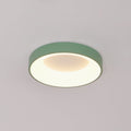Modern Wrought Iron Flush Mount Ceiling Light With Tri-Colour LED Glow in Green — Ashbury Home & Living