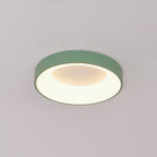 Modern Wrought Iron Flush Mount Ceiling Light With Tri-Colour LED Glow in Green — Ashbury Home & Living